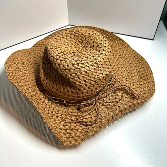 Forever 21 Women's Woven Straw Western Hat - Picture 1 of 9